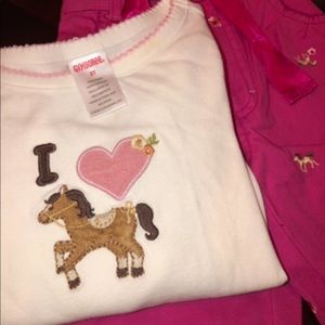 “ I ❤️ Horses” Set. Size 3T. Never worn.